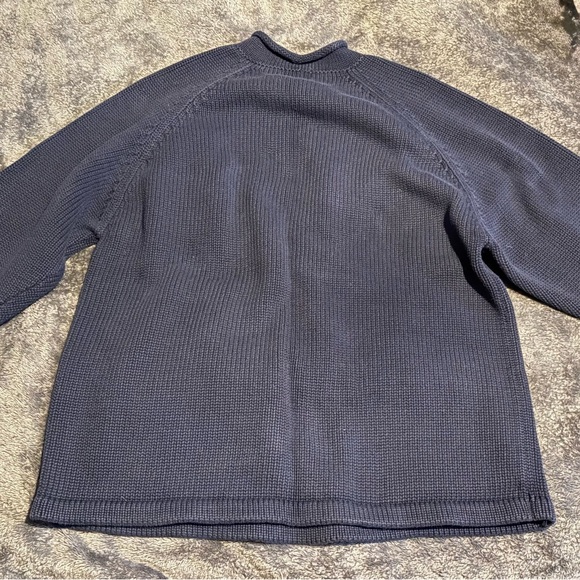 L.L. Bean Men's Deep Blue Crewneck Sweater - Picture 3 of 3
